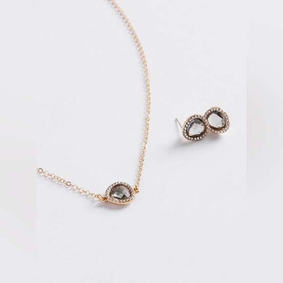 torrid Jewelry - Gold Tone Torrid Pave Stud and Necklace Set